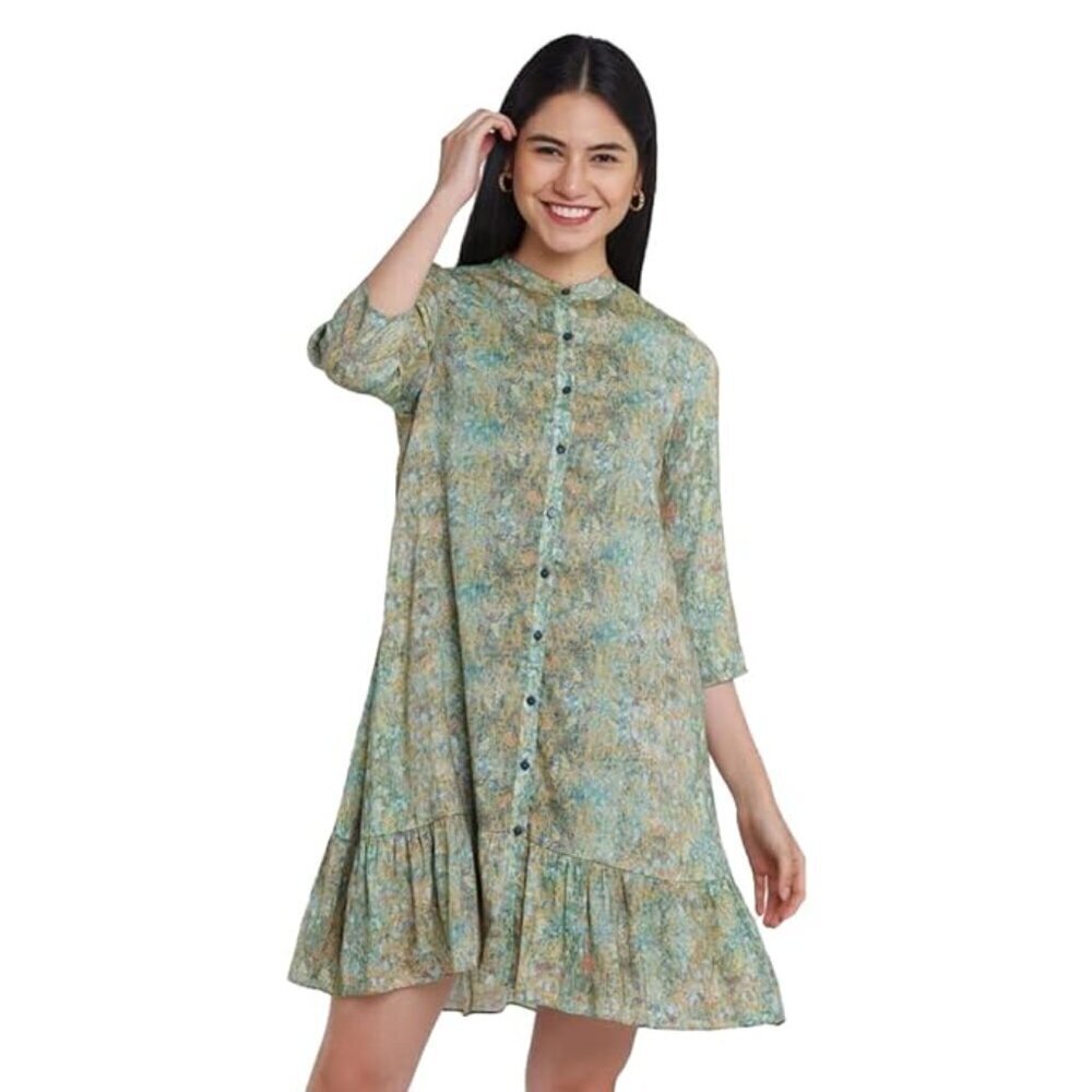 ZINK London Dress with Pockets Size M‎ Button Up Fully Lined EUC